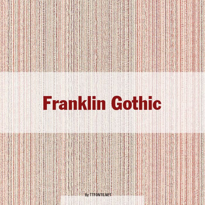Franklin Gothic example